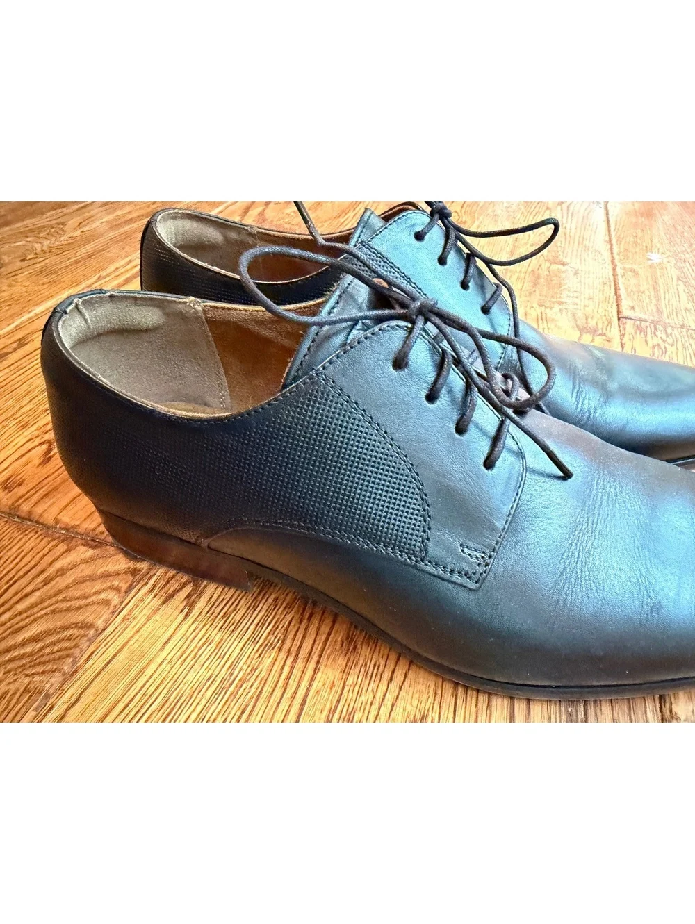 Florsheim Men’s Postino Black Leather Plain Toe Oxford Sz 9.5 Shoes Dress